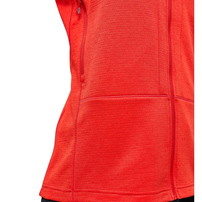 Haglöfs ROC Flash Mid Hood W – Hanorac tehnic de cățărare - Roșu Corrosion/Poppy red