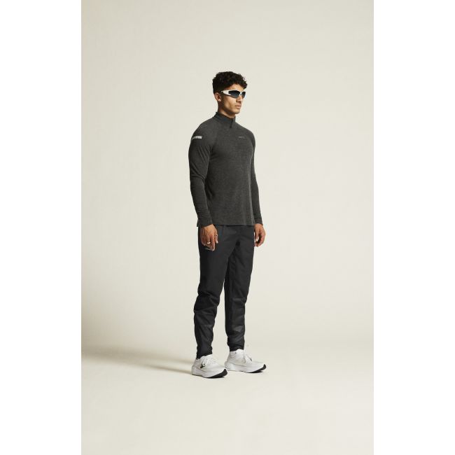 Craft ADV Subz Wool LS Tee 3 – Bluză de alergare cu merinos și fermoar scurt - Negru