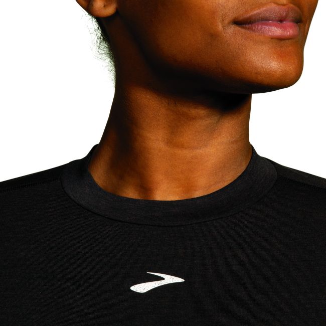 Brooks High Point Long Sleeve W – Bluză de alergare trail cu mânecă lungă, lână merinos - Negru