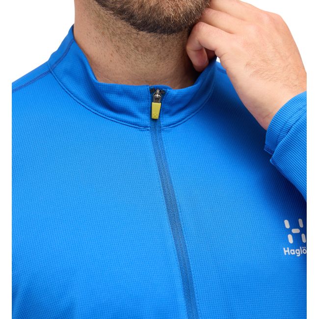Haglöfs L.I.M Tempo Trail Halfzip – Bluză de alergare trail cu fermoar scurt - Albastru Electric Blue