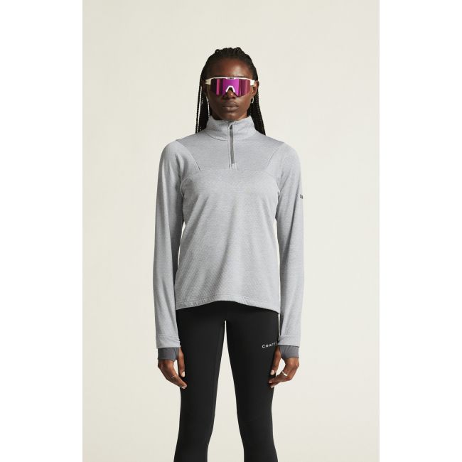 Craft Core Gain Thermal Midlayer W – Bluză fleece termică cu fermoar scurt - Gri