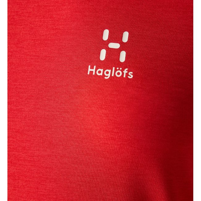 Haglöfs Ridge Hike Tee W – Tricou tehnic de drumeție - Roșu Bright Red