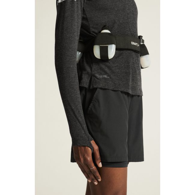 Craft ADV Subz Wool LS Tee 3 W – Bluză de alergare cu merinos și fermoar scurt - Negru