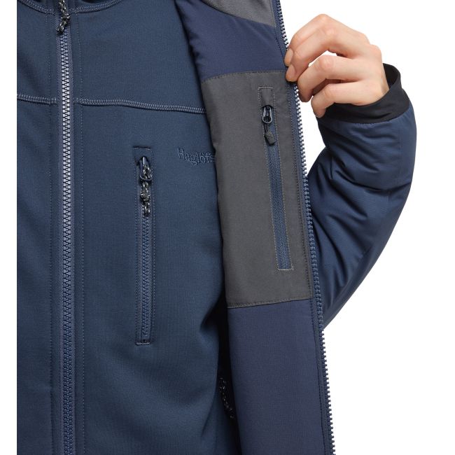 Haglöfs Mimic Alert Hood W – Geacă izolată Mimic cu glugă - Albastru închis Tarn Blue