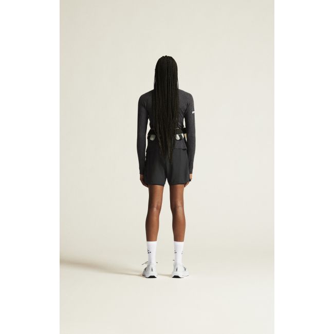 Craft ADV Subz Wool LS Tee 3 W – Bluză de alergare cu merinos și fermoar scurt - Negru