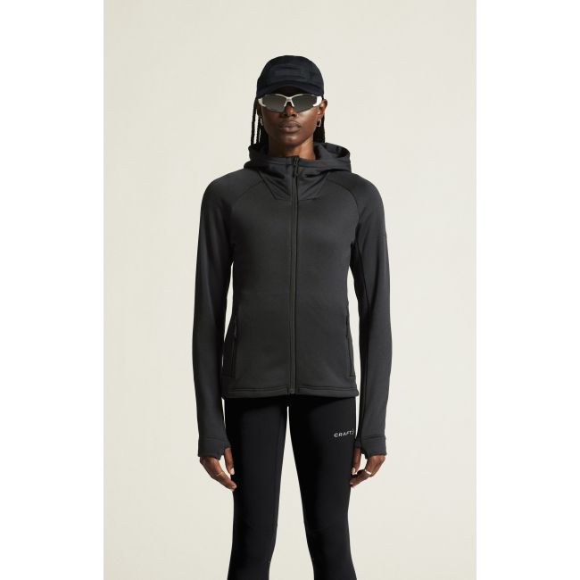 Craft ADV Explore Power Fleece Hood Jacket W – Geacă fleece elastică cu glugă - Negru