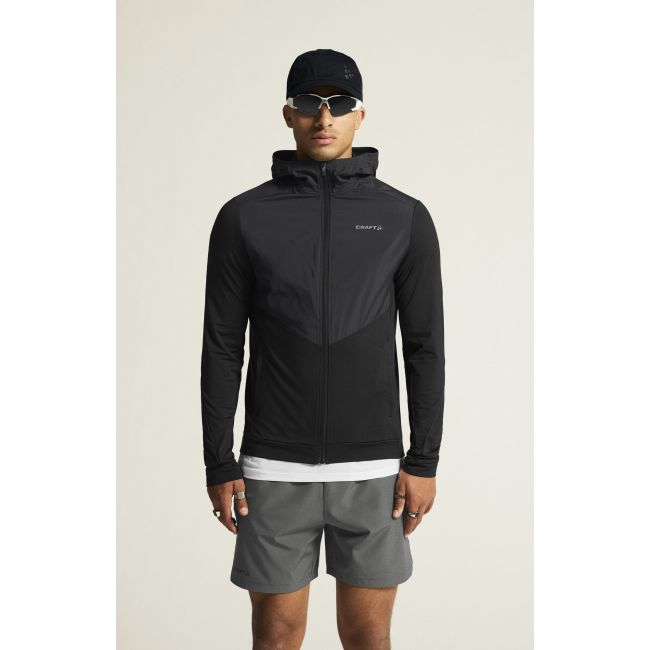 Craft ADV Essence Jersey Hood Jacket 2 – Hanorac tehnic cu fermoar întreg - Negru