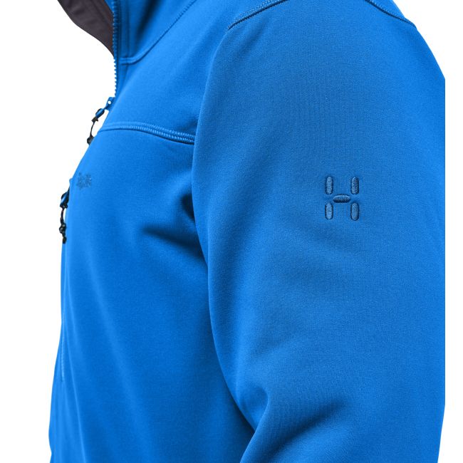 Haglöfs Rosson Mid Hood – Hanorac strat intermediar - Albastru Electric Blue
