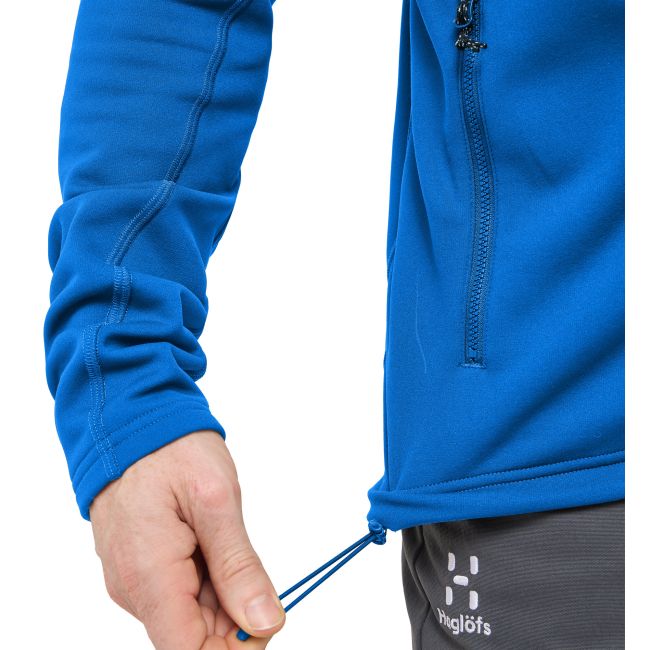 Haglöfs Rosson Mid Hood – Hanorac strat intermediar - Albastru Electric Blue