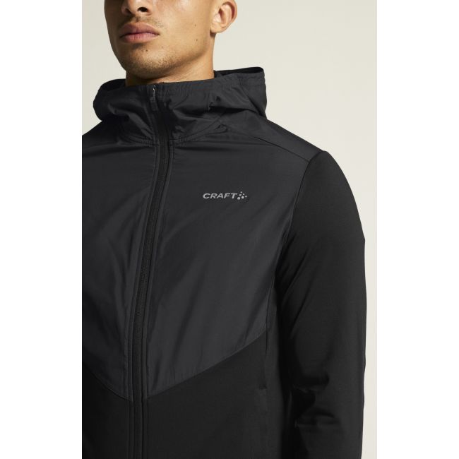 Craft ADV Essence Jersey Hood Jacket 2 – Hanorac tehnic cu fermoar întreg - Negru