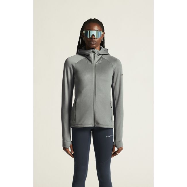Craft ADV Explore Power Fleece Hood Jacket W – Geacă fleece elastică cu glugă - Verde