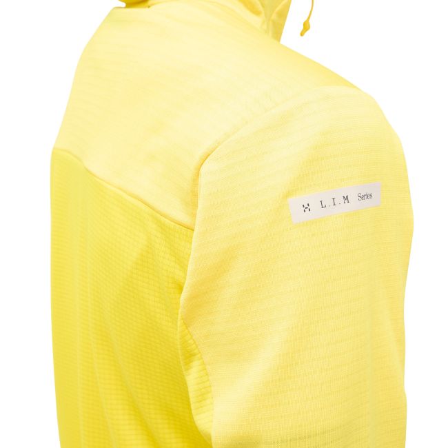 Haglöfs L.I.M Mid Fast II Hood W – Hanorac strat intermediar pentru activități rapide - Galben Tech Yellow