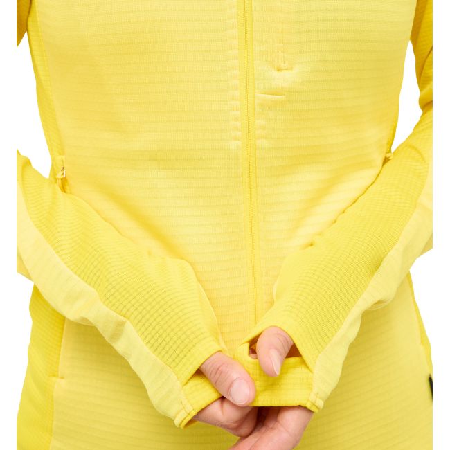 Haglöfs L.I.M Mid Fast II Hood W – Hanorac strat intermediar pentru activități rapide - Galben Tech Yellow