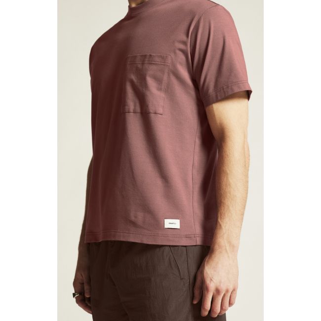 Craft Collective Relaxed SS Tee – Tricou lejer din bumbac - Roșu