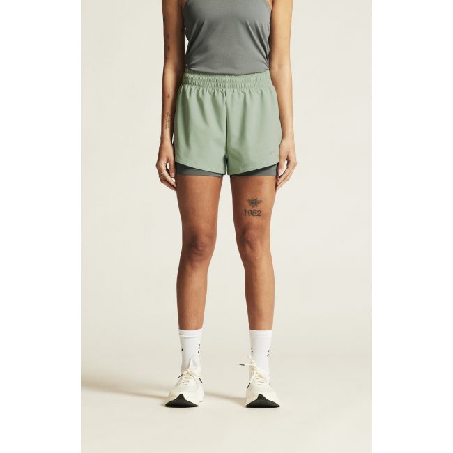 Craft ADV Essence 2-IN-1 Shorts 2 W – Pantaloni scurți de antrenament 2 în 1 - Verde