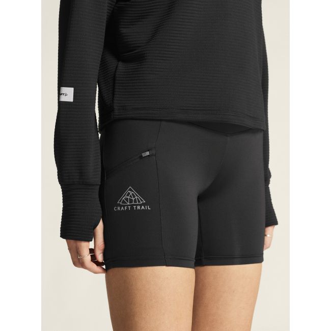 Craft PRO Trail Short Tights 2 W – Colanți scurți de alergare trail - Negru