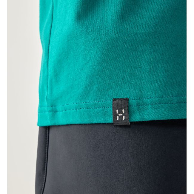 Haglöfs Outsiders Tee – Tricou din bumbac - Albastru Wild Teal