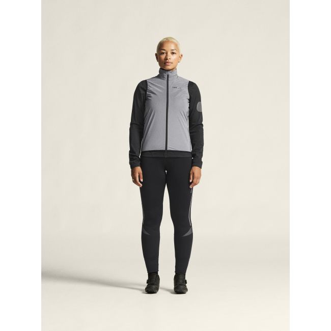 Craft ADV Essence Lumen Wind Vest W – Vestă de ciclism anti-vânt reflectorizantă - Gri