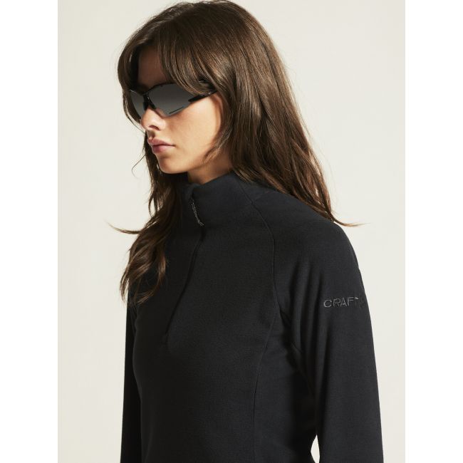 Craft Core Explore Fleece Midlayer W – Bluză microfleece cu fermoar scurt - Negru