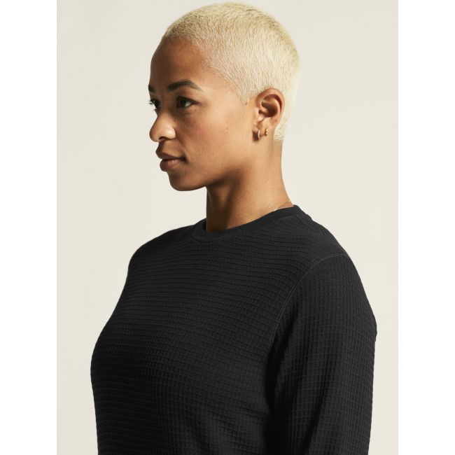 Craft Wool Waffle Rn W – Bluză din lână cu textură waffle - Negru