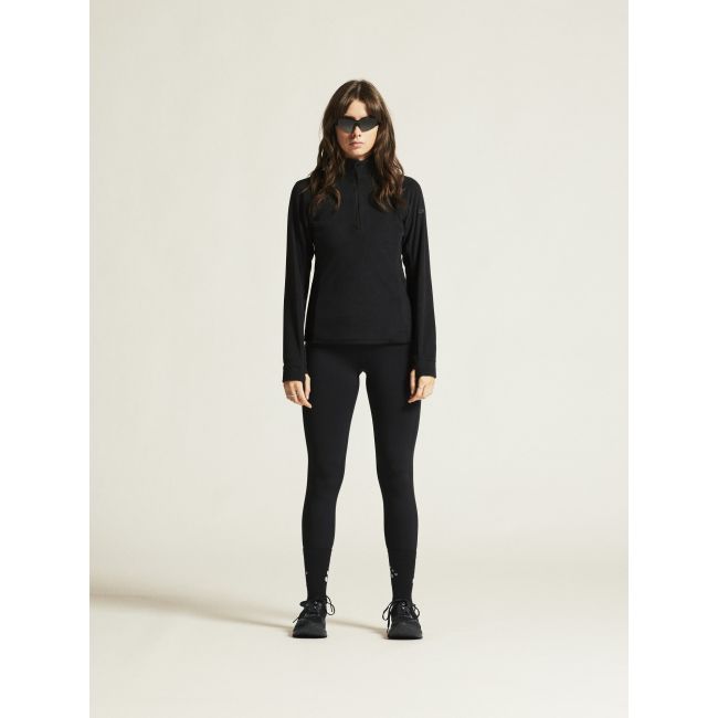 Craft Core Explore Fleece Midlayer W – Bluză microfleece cu fermoar scurt - Negru