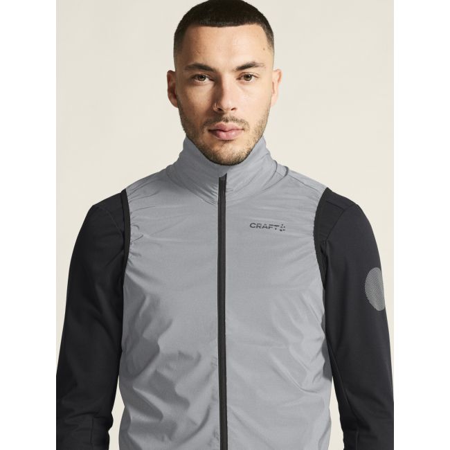 Craft ADV Essence Lumen Wind Vest – Vestă de ciclism anti-vânt reflectorizantă - Gri
