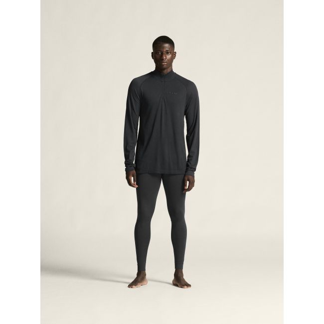 Craft Active Comfort LS HZ 2 – Bluză strat de bază cu fermoar scurt - Negru