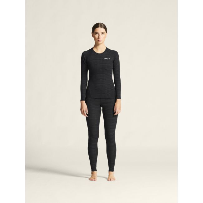 Craft Wool Extreme X LS 2 W – Bluză strat de bază cu lână merinos - Negru