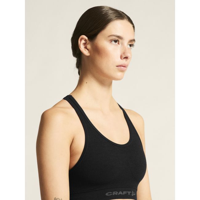 Craft Wool Seamless Bra W – Bustieră din lână merinos fără cusături - Negru