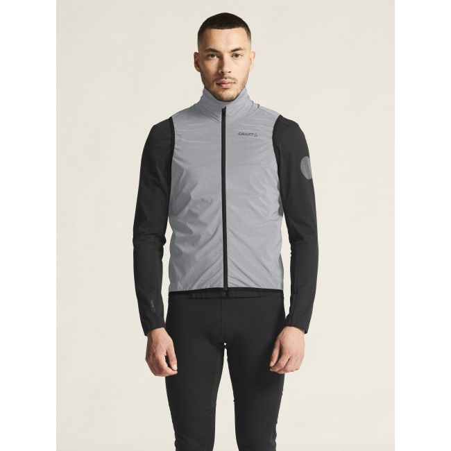 Craft ADV Essence Lumen Wind Vest – Vestă de ciclism anti-vânt reflectorizantă - Gri