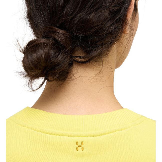 Haglöfs Crewneck W – Bluză din bumbac organic - Galben Pale Yellow