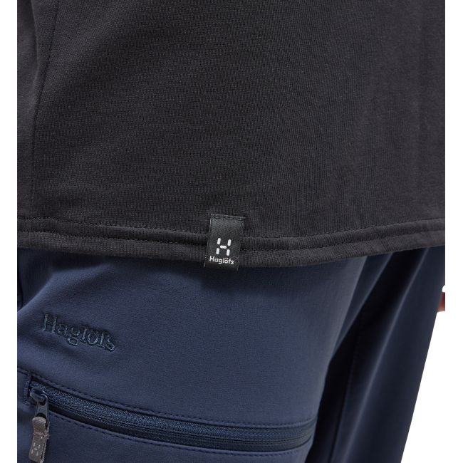 Haglöfs Outsiders Tee – Tricou din bumbac - Negru True Black