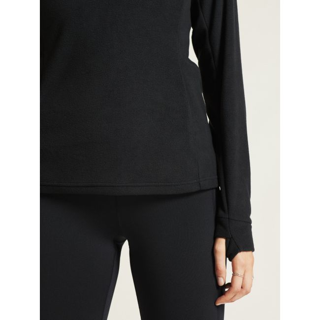 Craft Core Explore Fleece Midlayer W – Bluză microfleece cu fermoar scurt - Negru