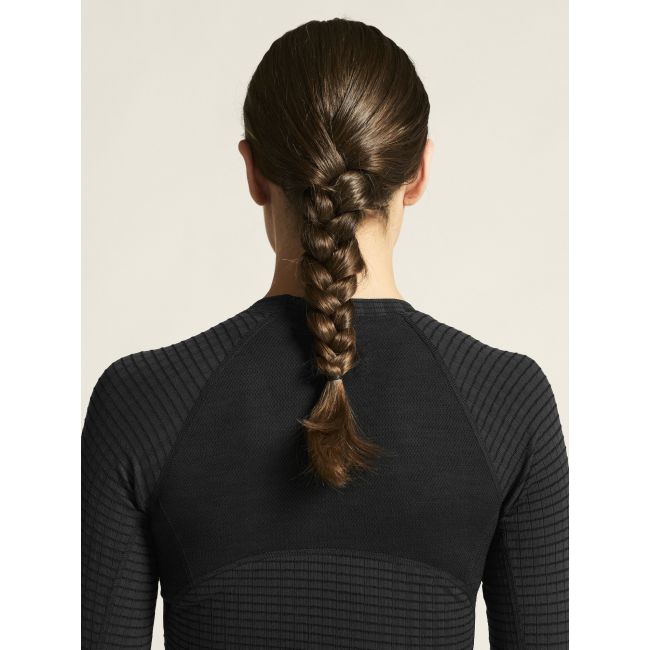 Craft Wool Extreme X LS 2 W – Bluză strat de bază cu lână merinos - Negru