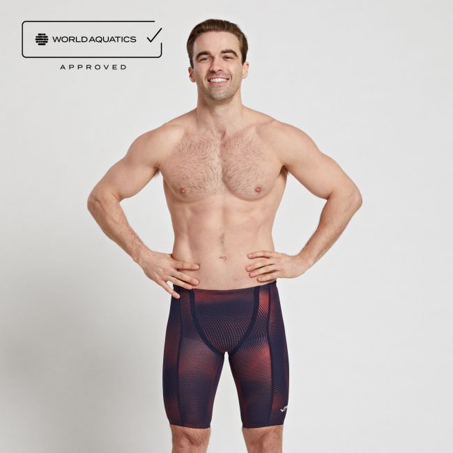 Finis - costum concurs inot barbati - HydroX Jammer - Bleumarin / roșu