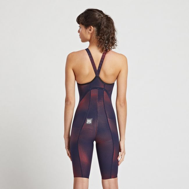 Finis - costum concurs inot dama - HydroX Closedback - spate inchis - Bleumarin / roșu