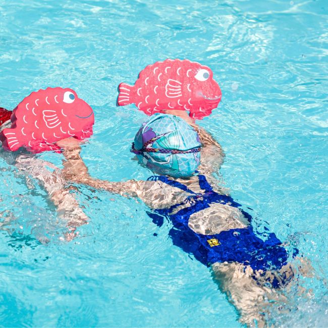 Finis - plutitoare invatat inot copii - Floatie Friends - pereche pentru maini - Pește-balon