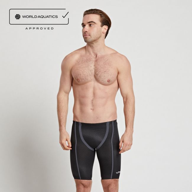 Finis - costum concurs inot barbati - HydroX Jammer - Negru / gri