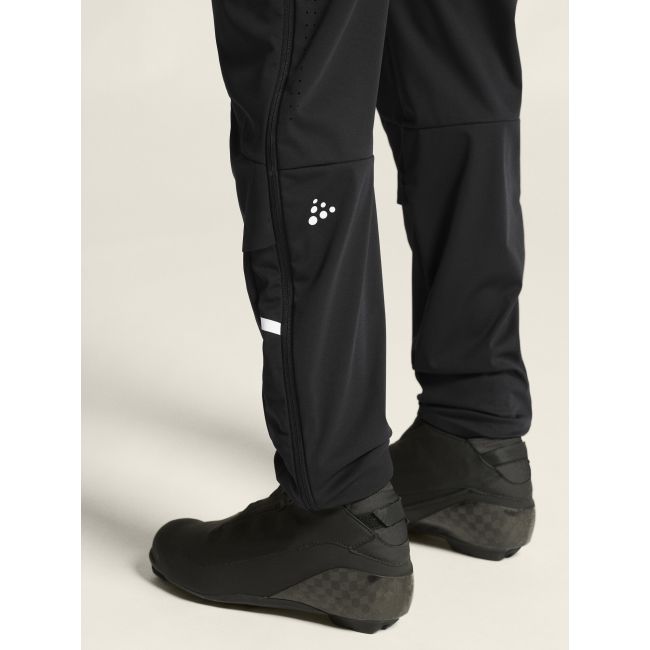 Craft PRO Nordic Race FZ Pants – Pantaloni de concurs schi fond cu fermoar întreg - Negru