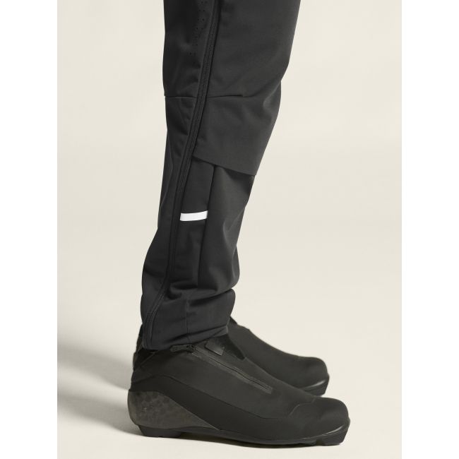Craft PRO Nordic Race FZ Pants – Pantaloni de concurs schi fond cu fermoar întreg - Negru