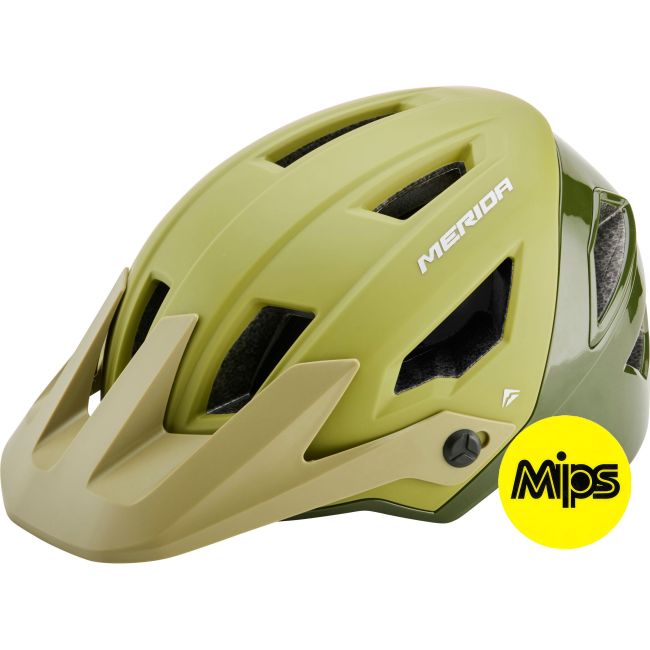 Cască Merida Trailbanger 58-62 cm MIPS Verde Mat/Verde Lucios 15 Fante