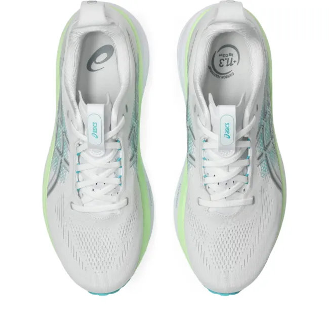 Pantofi alergare stabilitate ASICS GEL-Kayano 33 - alb White | Energy Aqua | susținere adaptivă