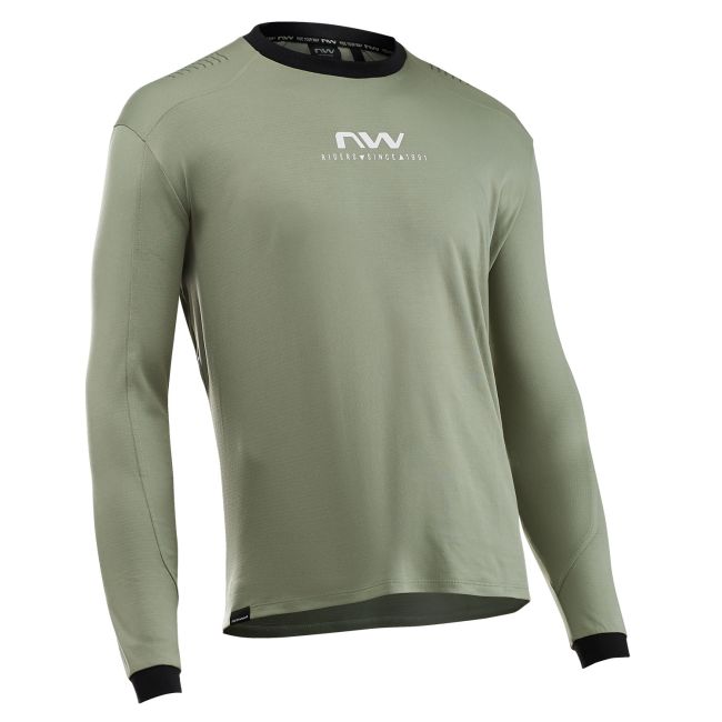 Tricou ciclism Northwave Sharp lung L verde/alb