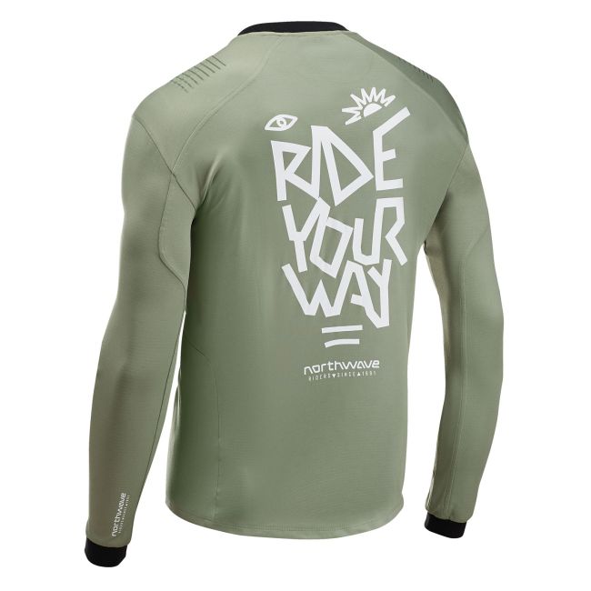 Tricou ciclism Northwave Sharp lung L verde/alb