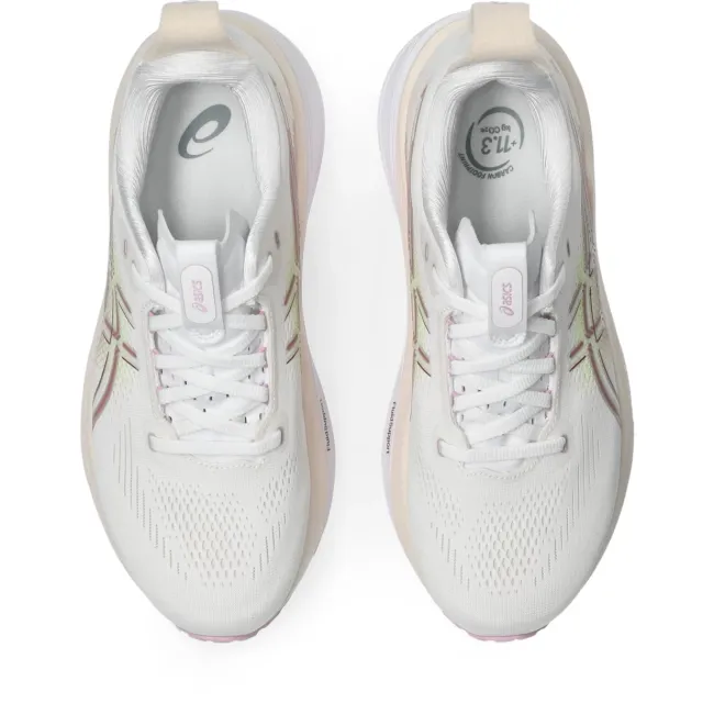 Pantofi alergare stabilitate ASICS GEL-Kayano 33 - alb White | Hazy Lilac | susținere adaptivă