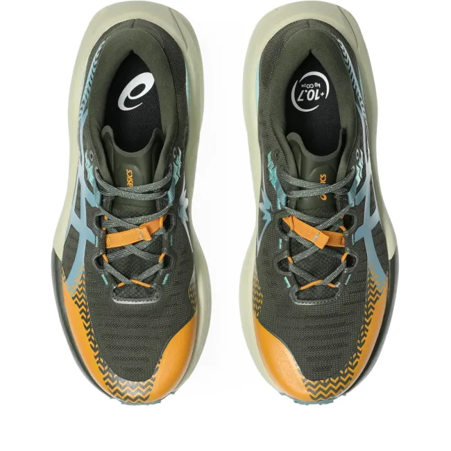 Pantofi alergare trail ASICS Trabuco Max 5 - kaki Vintage Khaki | Foggy Teal | amortizare maximă