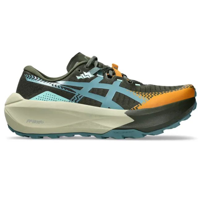 Pantofi alergare trail ASICS Trabuco Max 5 - kaki Vintage Khaki | Foggy Teal | amortizare maximă