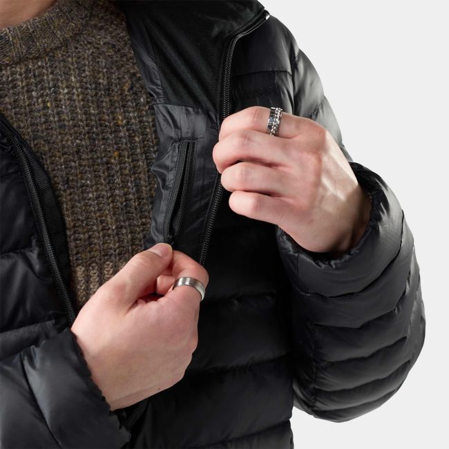 Geacă Smartwool Winterloft Hooded - negru | puf reciclat & Merino