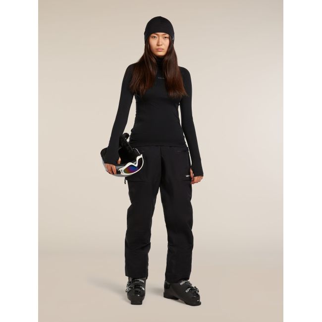 Bluza de corp Merino Icebreaker 300 MerinoFine Polar Roll Neck - negru Black