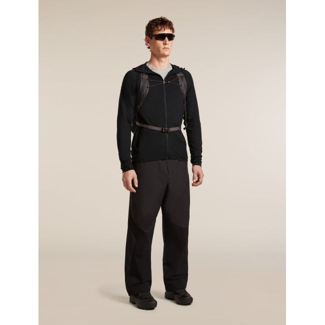 Hanorac Merino Icebreaker 150 Ace Zip Hoodie UPF - negru Black